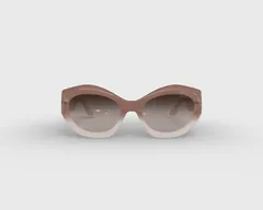 Cat-Eye-Sonnenbrille Alice in Blush mit polarisierten Gläsern, Demo der virtuellen Anprobe